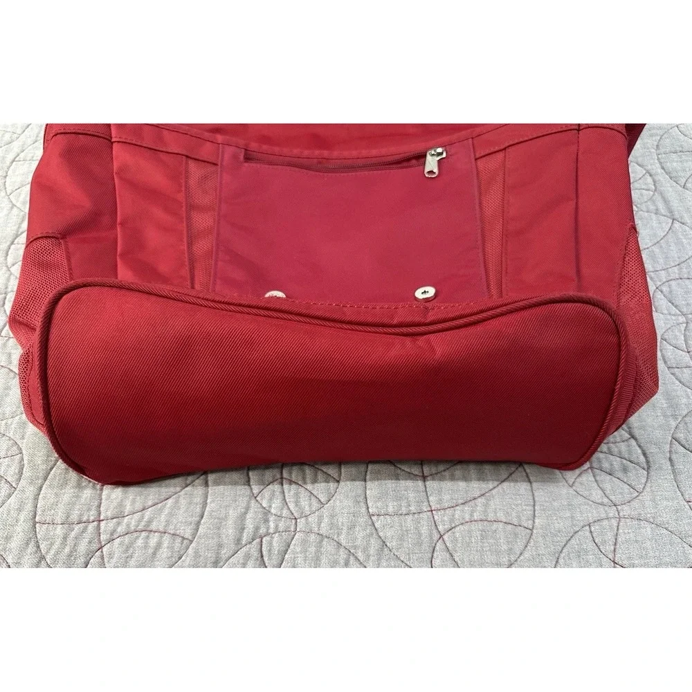 VTG Nike Center Swoosh Red Nylon Laptop‎ Side bag Satchel